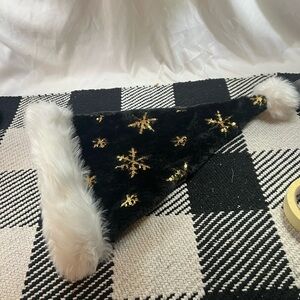 Festive Black and Gold Holiday Hat